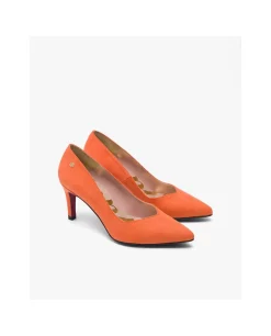 Salones & Stilletos*Cuplé Salon Pico Ultrasuede Naranja