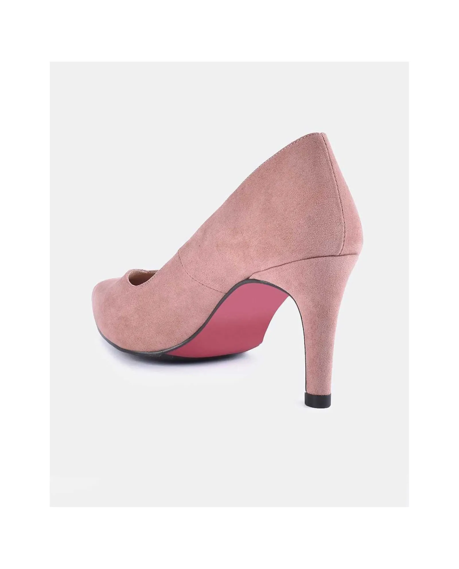 Salones & Stilletos*Cuplé Salon Pico Ultrasuede Rosa Palo