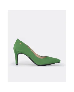 Salones & Stilletos*Cuplé Salon Pico Ultrasuede Verde