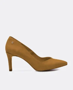 Salones & Stilletos*Cuplé Salon Pico Ultrasuede Vison