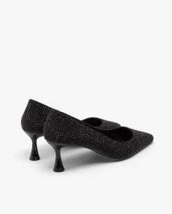Salones & Stilletos*Cuplé Salon Strass Ante Negro