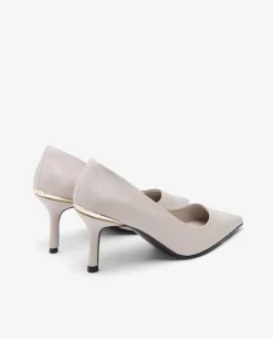 Salones & Stilletos*Cuplé Salon T/Metal Napa Gris