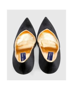 Zapatos Tacón*Cuplé Salonjerez Alto Terciopelo Negro