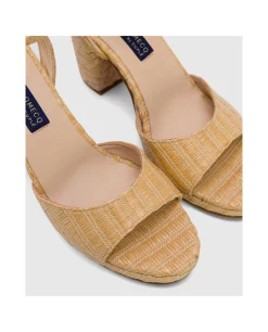Zapatos Tacón*Cuplé Sandalia Almunecar Rafia Beig