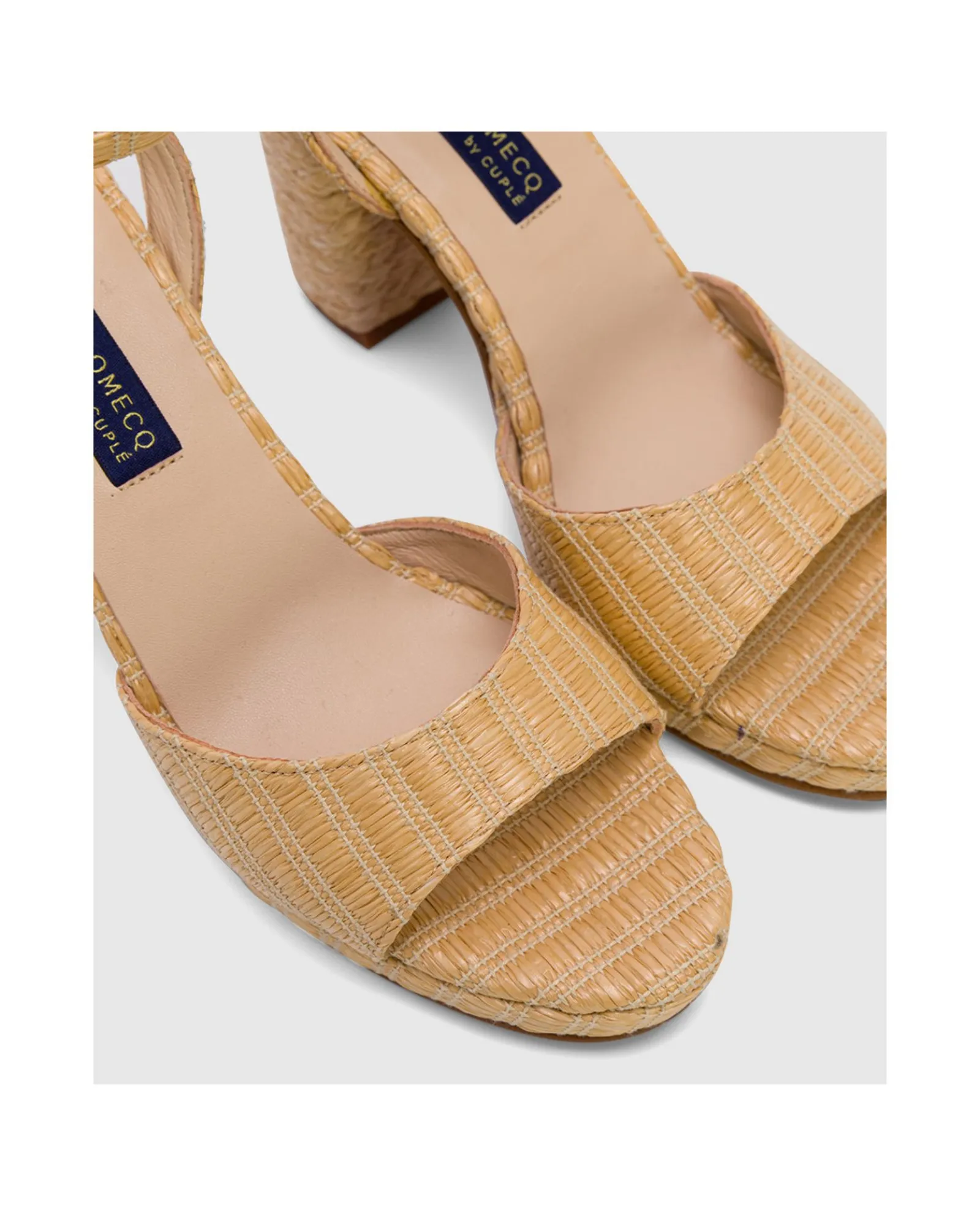 Zapatos Tacón*Cuplé Sandalia Almunecar Rafia Beig