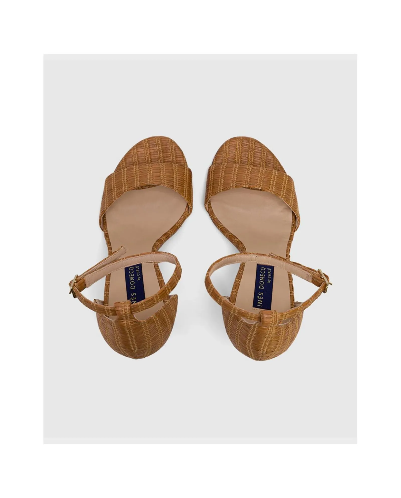 Zapatos Tacón*Cuplé Sandalia El Palmar Rafia Beig