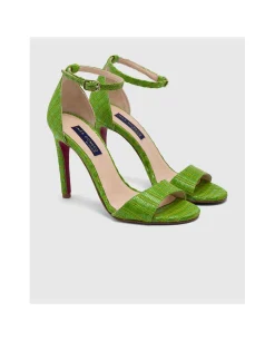 Zapatos Tacón*Cuplé Sandalia El Palmar Rafia Verde
