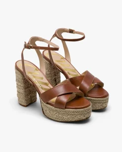 Sandalias*Cuplé Sandalia Plataforma Trenzada Piel Cuero