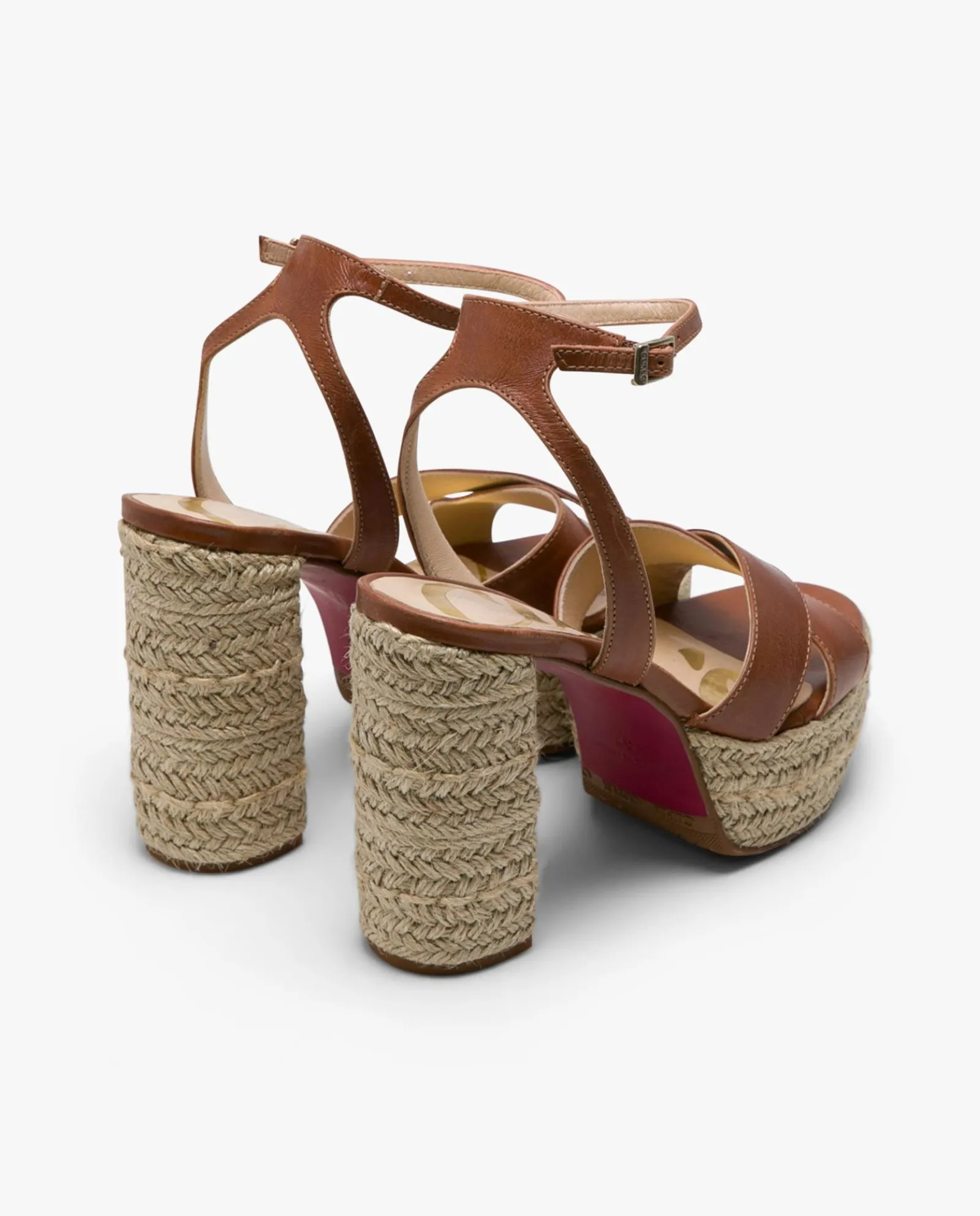 Sandalias*Cuplé Sandalia Plataforma Trenzada Piel Cuero