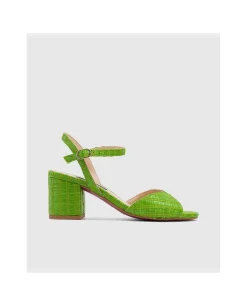 Zapatos Tacón*Cuplé Sandalia Sanlucar Rafia Verde