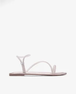 Sandalias*Cuplé Sandalia Strass Cuentas Plata