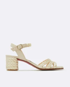 Sandalias*Cuplé Sandalia Tiras Rafia Beig