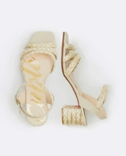 Sandalias*Cuplé Sandalia Tiras Rafia Beig