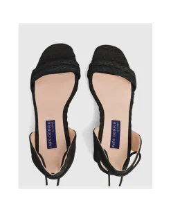 Zapatos Tacón*Cuplé Sandalia Zahara Rafia Negro