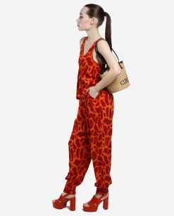 Camisas Y Tops*Cuplé Top Botones Crep Estampado Jirafa