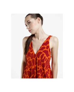 Camisas Y Tops*Cuplé Top Botones Crep Estampado Jirafa