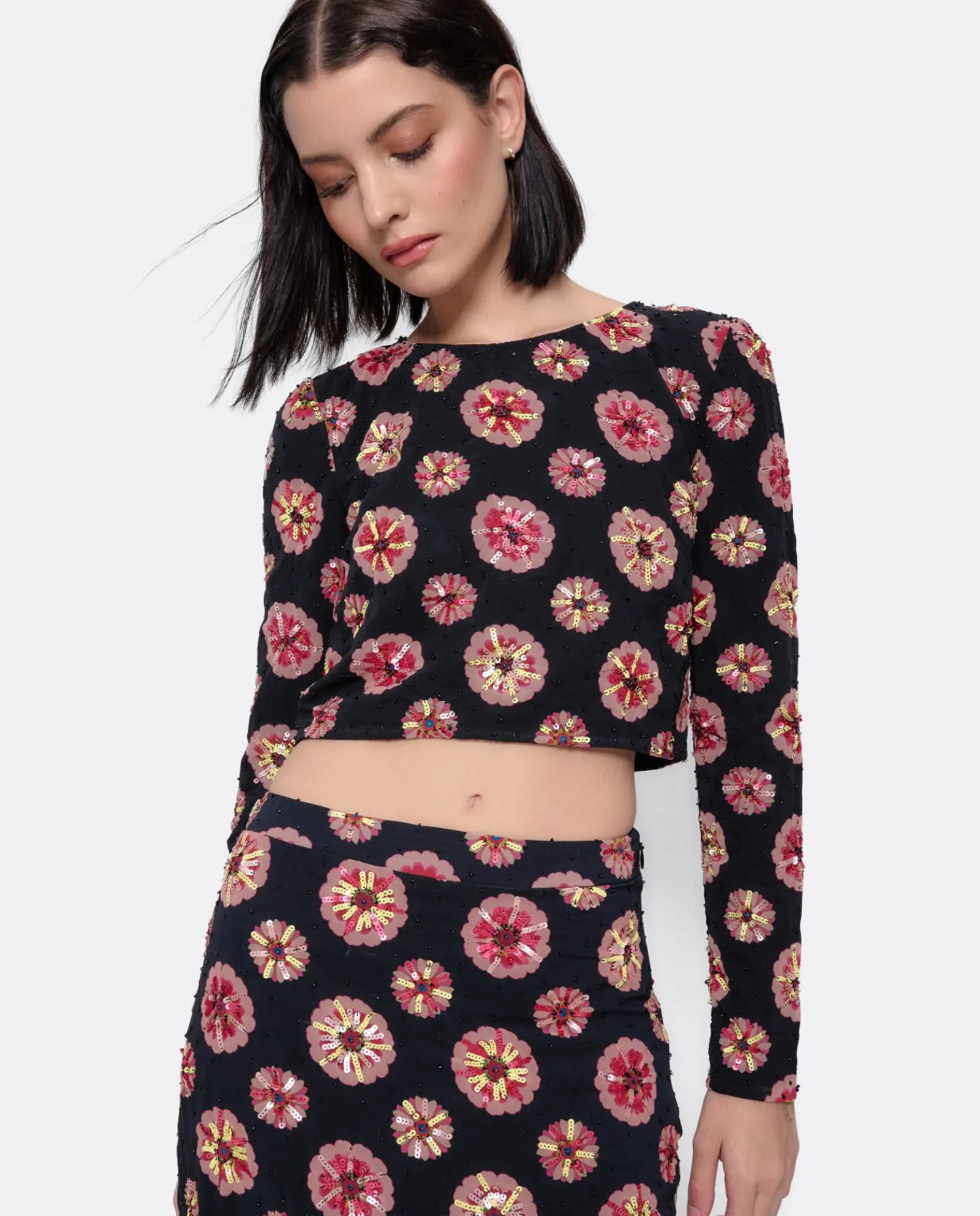 Camisas Y Tops*Cuplé Top Gasa Estampado Flor Multi