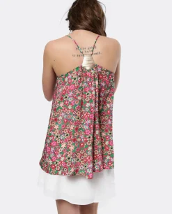 Camisas Y Tops*Cuplé Top Lentejuelas Tirantes Sedin Estampado Flores Li