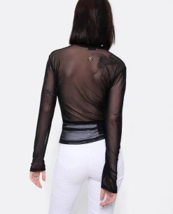 Camisas Y Tops*Cuplé Top Tul Negro
