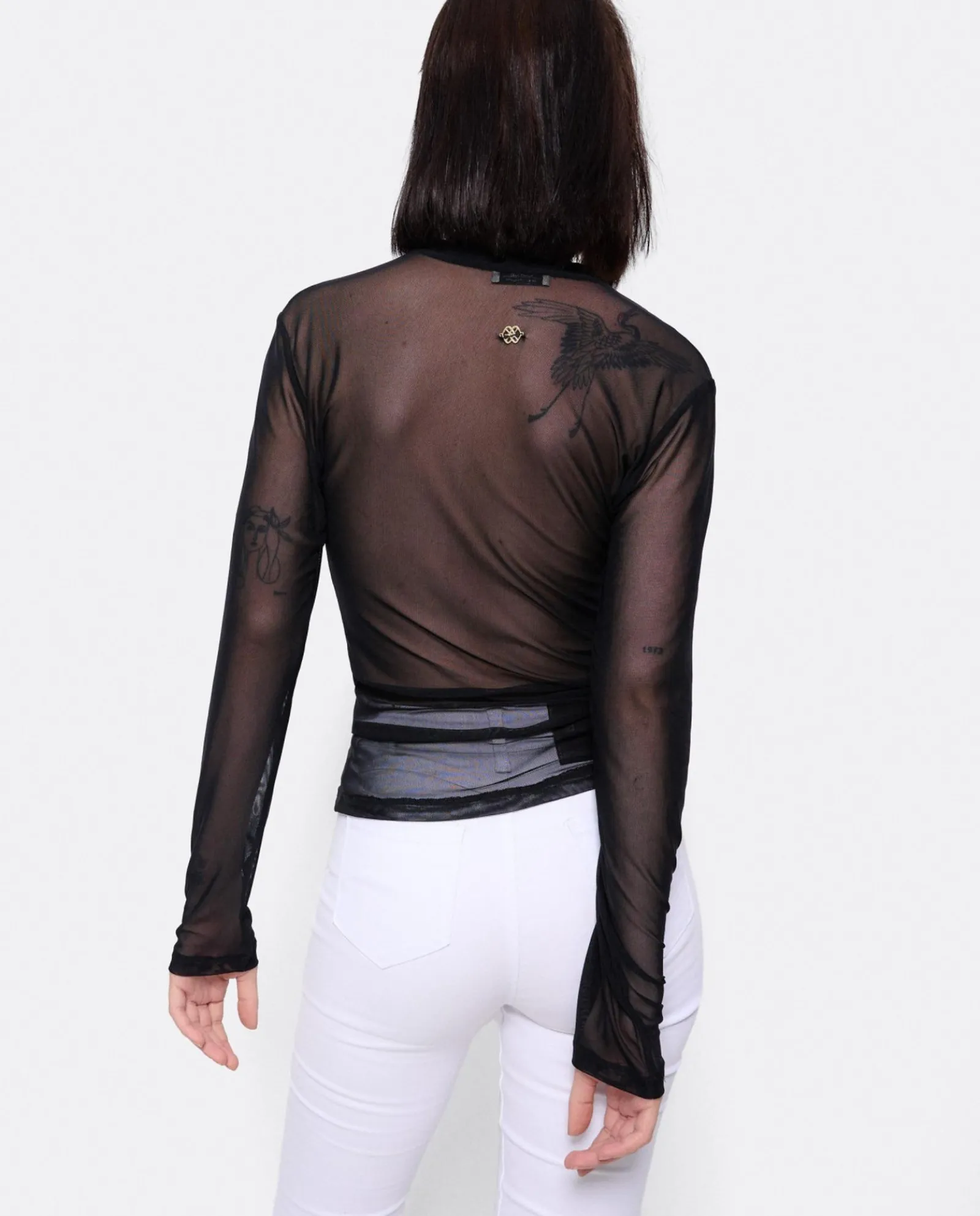 Camisas Y Tops*Cuplé Top Tul Negro