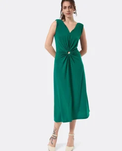 Vestidos*Cuplé Vestido Aro Cintura Punto Verde