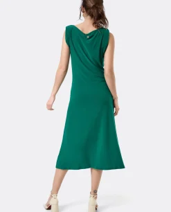 Vestidos*Cuplé Vestido Aro Cintura Punto Verde