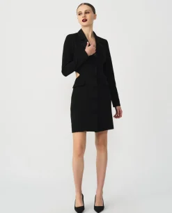 Vestidos*Cuplé Vestido Corto Cut Out Crep Negro