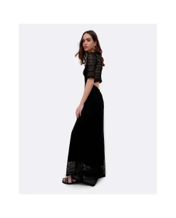 Vestidos*Cuplé Vestido Escote Aro Punto Negro