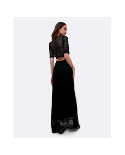 Vestidos*Cuplé Vestido Escote Aro Punto Negro