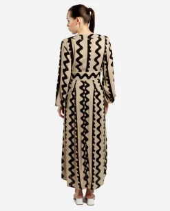 Vestidos*Cuplé Vestido Midi Botones Crep Beig