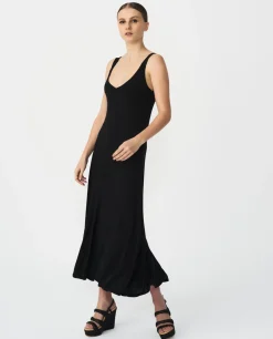 Vestidos*Cuplé Vestido Midi Punto Negro