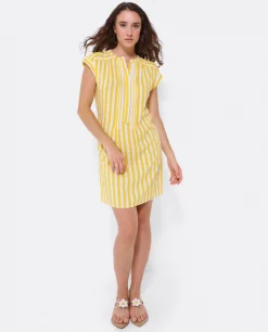 Vestidos*Cuplé Vestido Mini Boho Viscosa Amarillo