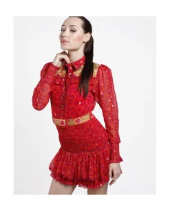 Vestidos*Cuplé Vestido Mini Canesu Gasa Estampado Jirafa