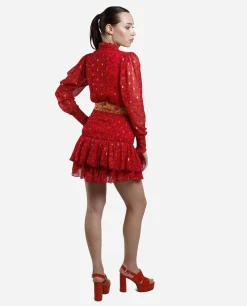 Vestidos*Cuplé Vestido Mini Canesu Gasa Estampado Jirafa