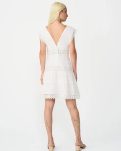 Vestidos*Cuplé Vestido Mini Encaje Popelin Blanco