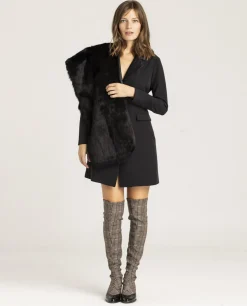 Vestidos*Cuplé Vestido Smoking Crep Negro