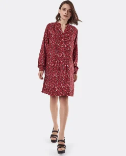 Vestidos*Cuplé Vestido Textil Leopardo Rojo