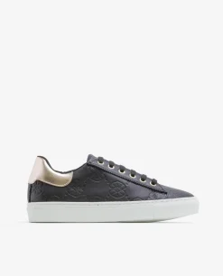 Deportivas*Cuplé Zapatillas Piel Logos Negro