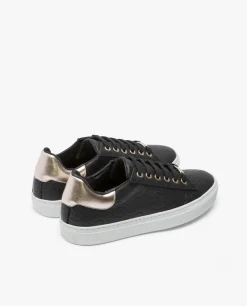 Deportivas*Cuplé Zapatillas Piel Logos Negro