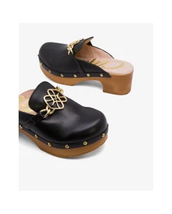 Zuecos*Cuplé Zueco Adorno Napa Negro